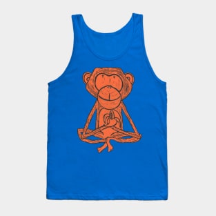 Cheeky Monkey, orange on purple Tank Top
